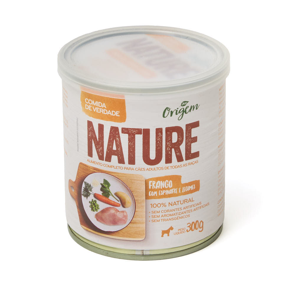 Ração Úmida para Cães Adultos Origem Nature Frango com Espinafre e Legumes
