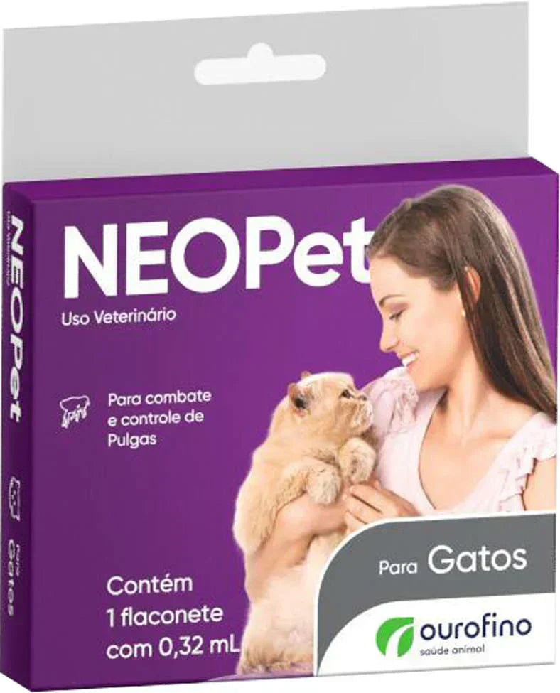 Antipulgas Ouro Fino Neopet 0,32 mL para Gatos até 8 Kg
