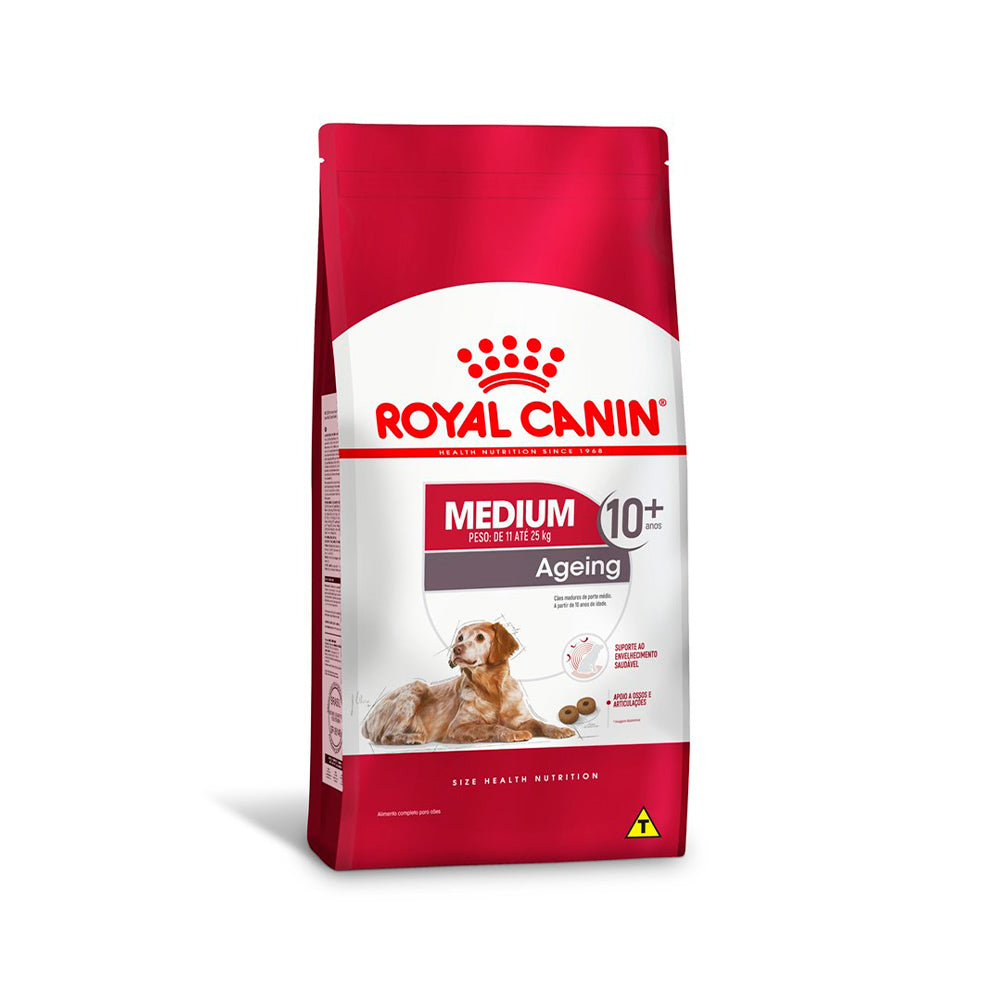 Ração Seca Royal Canin Medium Ageing 10 + para Cães Idosos de Porte Médio com 10 Anos ou mais - 15 Kg