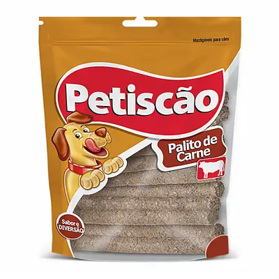 Bifinho Cães Petiscão Palito Mastigável de Carne 500g
