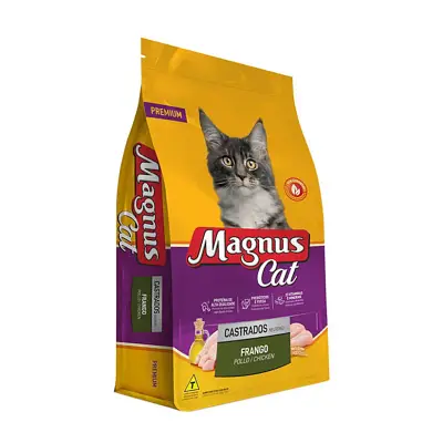 Ração Magnus Premium Gatos Castrados Frango 25kg