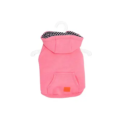 Casaco de Moletom Urban Puppy Com Capuz Pink Fluor para Cães e Gatos