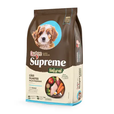Ração Quatree Supreme Cães Filhotes Raças Pequenas Frango e Batata Doce - 15kg