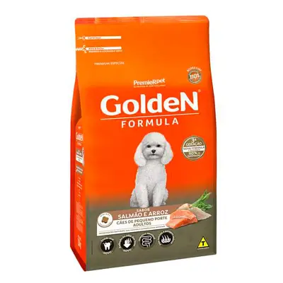 Ração Golden Formula Cães Adultos Pequeno Porte Salmão e Arroz Mini Bits 10kg