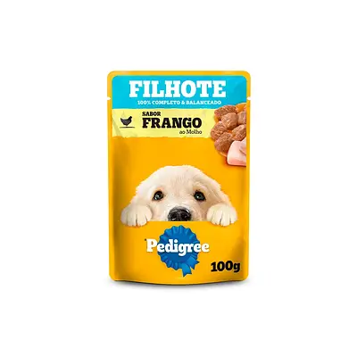 Ração Úmida Pedigree Sachê Frango ao Molho para Cães Filhotes 100 g
