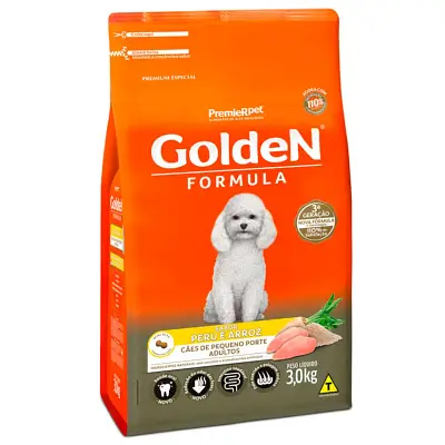 Ração Premier Golden Fórmula Mini Bits para Cães Adultos Peru e Arroz 3kg