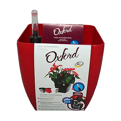 Vaso Autoirrigável Okla Oxford Vermelho 3L