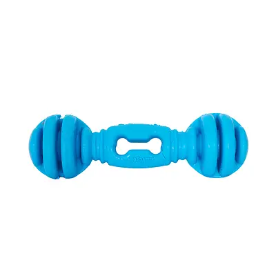 Brinquedo Furacão Pet Halteres de Borracha Maciça Especial Azul para Cães