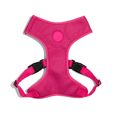 Peitoral Air Mesh Zee.Dog Ajustável Pink Led para Cães