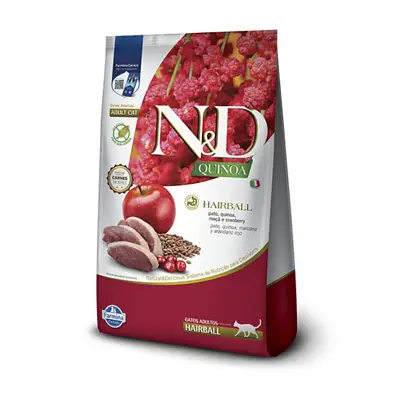 Ração N&D Quinoa Gatos Adultos Hairball 400g