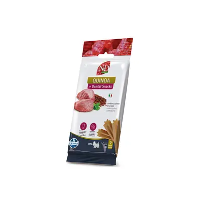 Snack N&D Dental Quinoa Hálito Fresco para Cães de Mini e Pequeno Porte Sabor Cordeiro, Quinoa e Hortelã 60 g