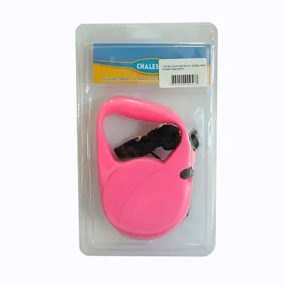 Guia Retrátil Rosa Chalesco Para Cães Até 15kg