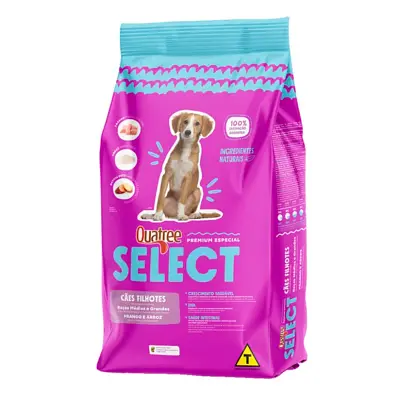 Ração Quatree Select Cães Filhotes Raças Médias e Grandes Frango e Arroz - 3kg
