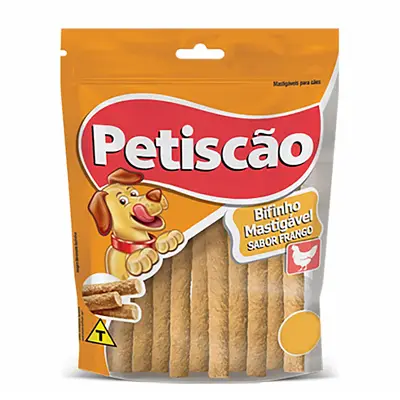 Bifinho Cães Petiscão Palito Mastigável de Frango 500g