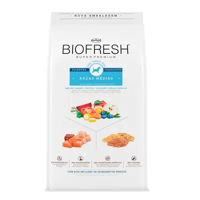 Ração Biofresh Cães Filhotes Raças Médias 10,1kg