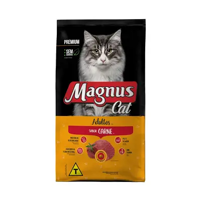 Ração Magnus Premium Para Gatos Adultos Carne 20kg
