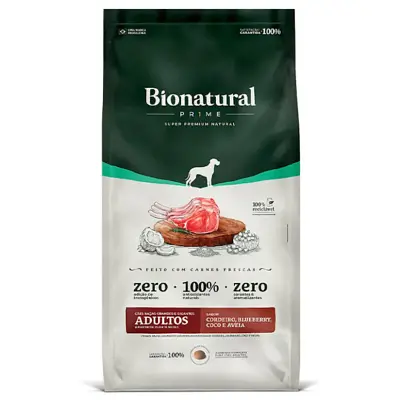 Bionatural Prime Cães Raças Grandes e Gigantes Adultos Cordeiro 20kg