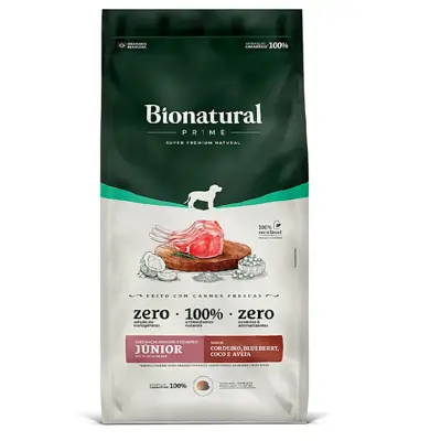 Ração Bionatural Prime para Cães Filhotes de Raças Grandes e Gigantes Sabor Cordeiro 20kg