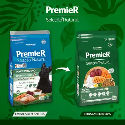 Ração Premier Seleção Natural Cães Adultos Raças Pequenas Frango 10,1kg