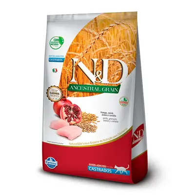 Ração N&D Ancestral Gatos Castrados Frango 1,5kg