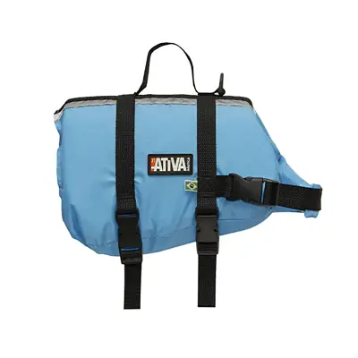 Colete Salva Vidas Pet Vest Ativa Azul P