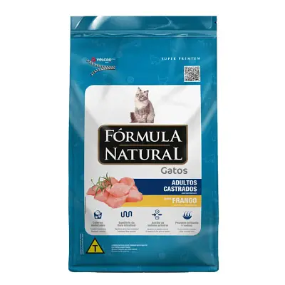 Ração Fórmula Natural Super Premium Gatos Castrados Adultos Frango 7kg