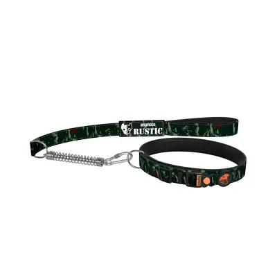 Coleira com Guia para Cães Anymous Rustic Camuflado Tam. G