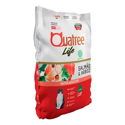 Ração Quatree Life Gatos Adultos Salmão e Arroz 1kg