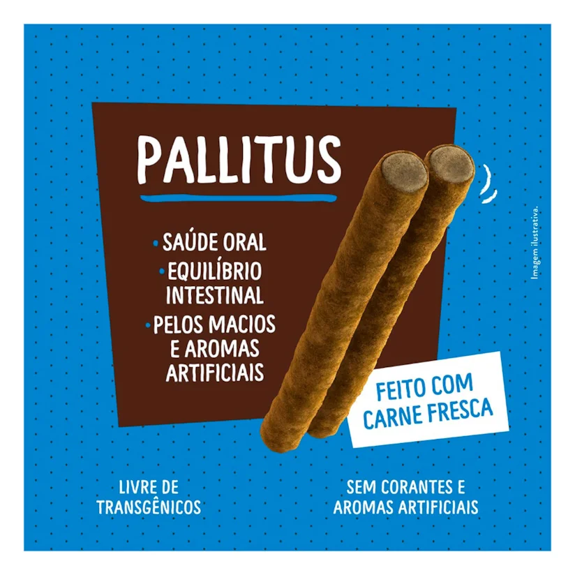 Snacks Quatree Cães Pallitus Carne E Batata Doce 500g