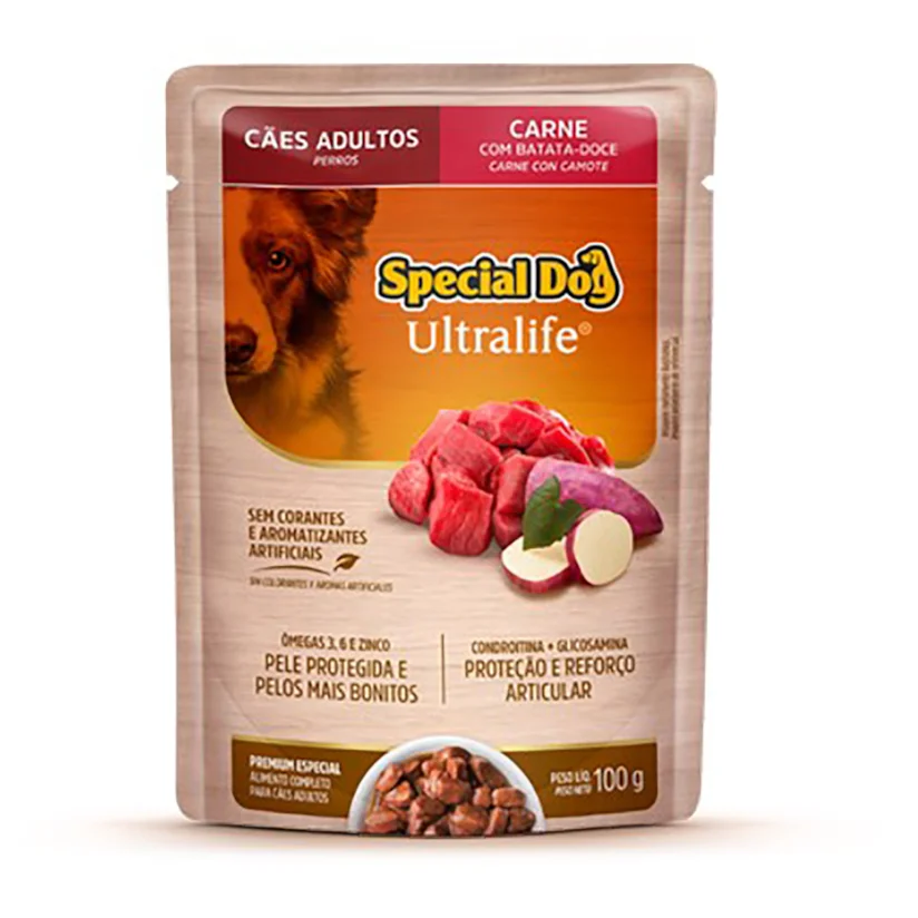 Ração Special Dog Sache Cães Adultos Carne 100g