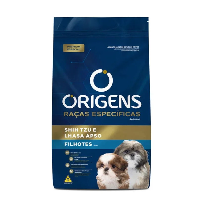 Ração Origens Shihtzu ou Lhasa para Cães Filhotes 10,1kg