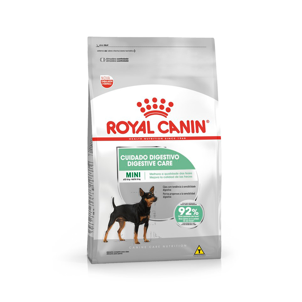 Ração Royal Canin Mini Cuidado Digestivo para Cães Adultos de Porte Pequeno a Partir de 10 Meses de Idade