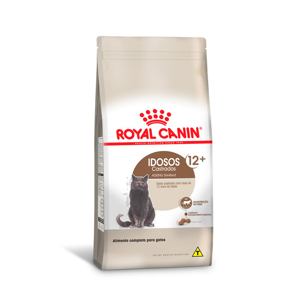 Ração Royal Canin Sterilised 12+ para Gatos Adultos Castrados Acima de 12 Anos - 400g