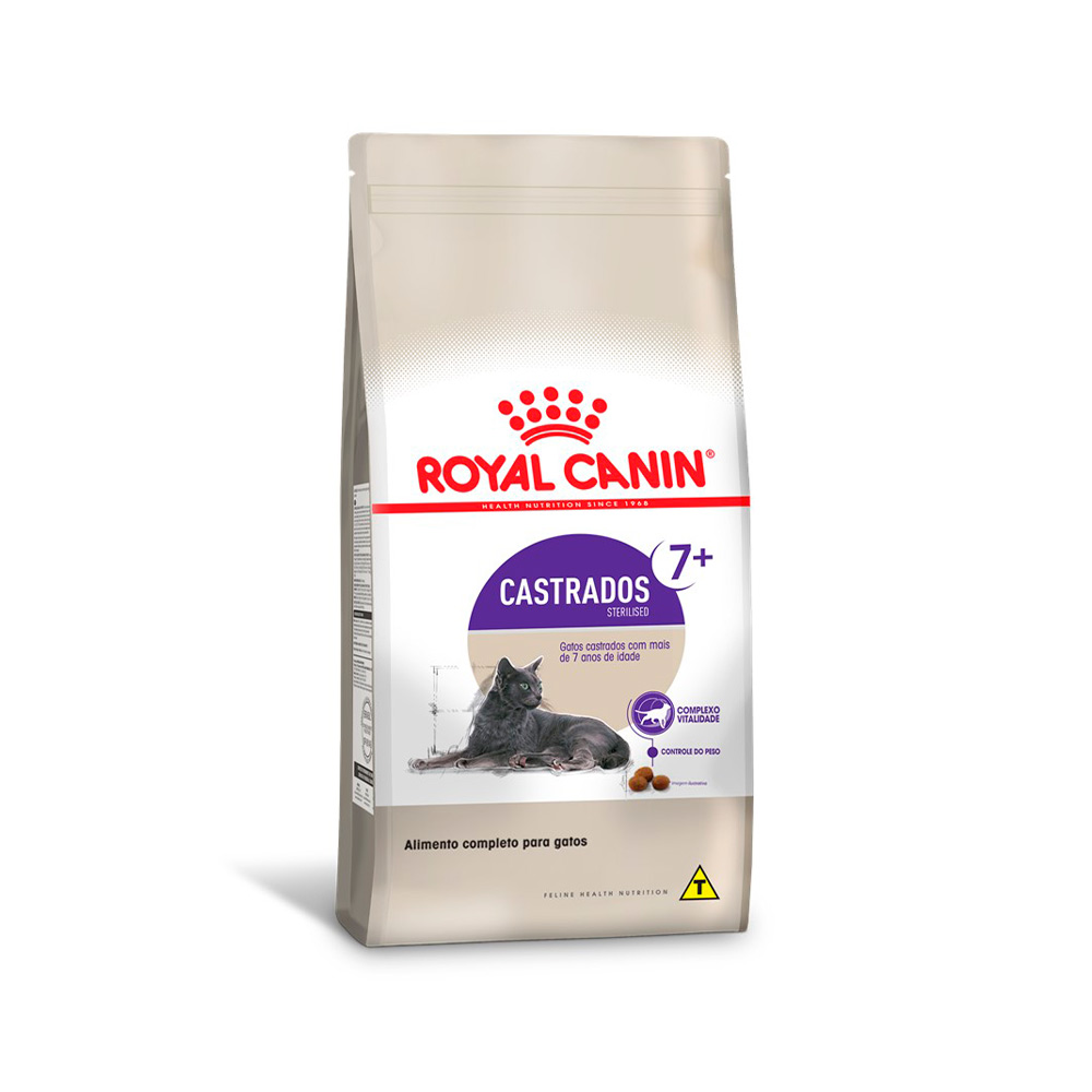 Ração Royal Canin Sterilised 7+ para Gatos Adultos Castrados Acima de 7 Anos - 400g