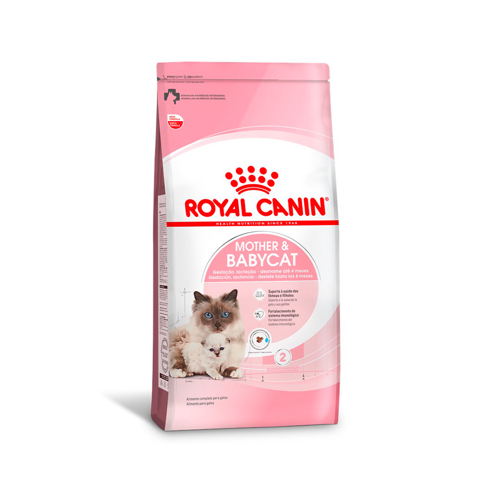 Ração Royal Canin Mother & Babycat para Gatas Gestantes e Lactantes e Gatos Filhotes de 1 a 4 Meses de Idade - 1,5kg