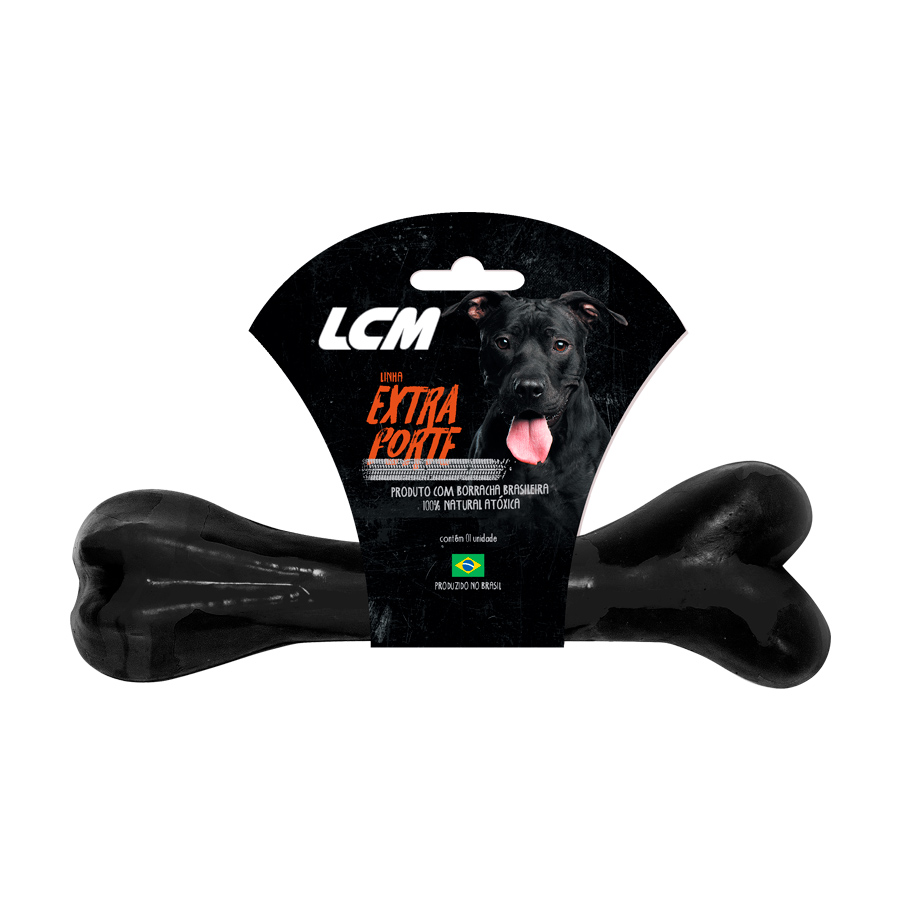 Brinquedo Osso Borracha Extra Forte LCM para Cães Grande
