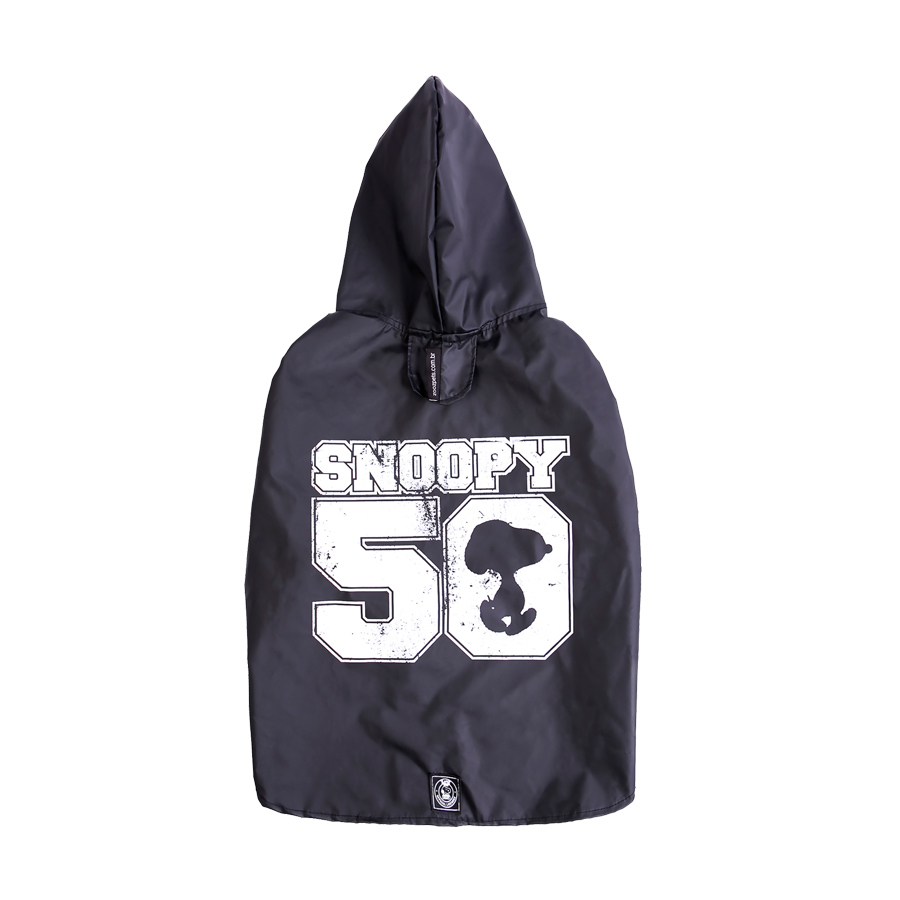 Capa de Chuva Zooz Pets Snoopy Preta para Cães