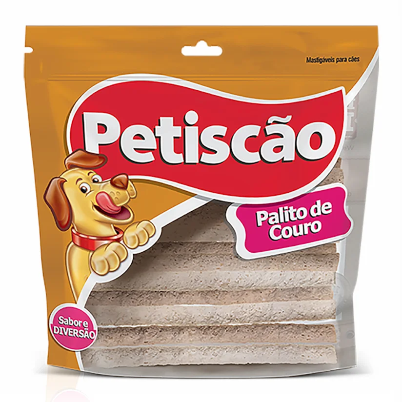 Osso Cães Petiscão Palito de Couro 6mm 500g