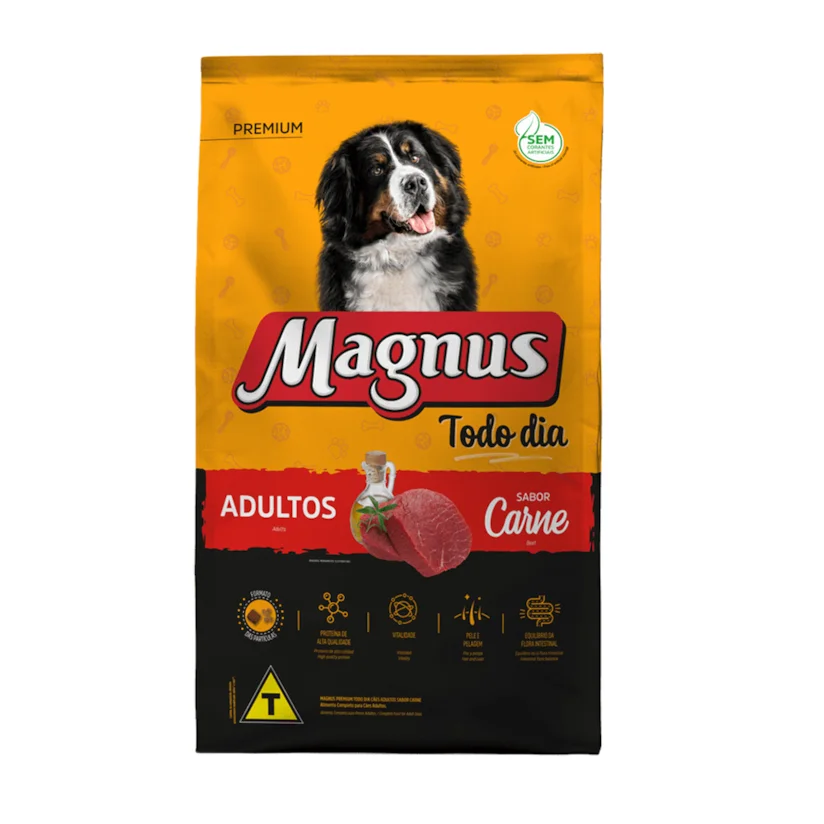 Ração Magnus Todo Dia Premium Cães Adulto Sabor Carne 3kg