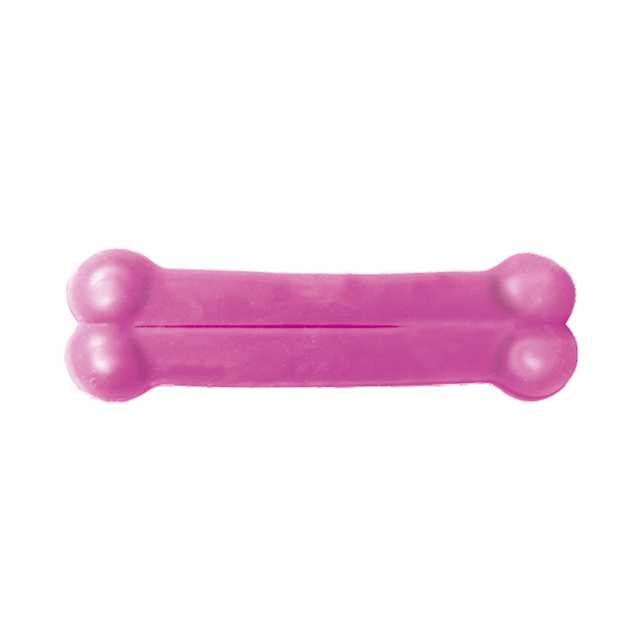 Brinquedo Furacão Pet Osso Plaque Ataque Liso Rosa para Cães - P