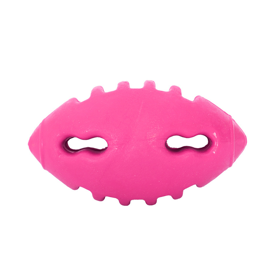 Brinquedo Furacão Pet Bola de Borracha Maciça Futebol Americano Rosa para Cães