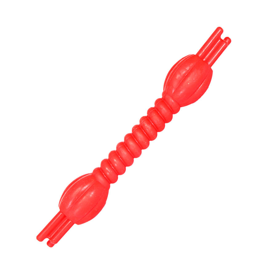 Brinquedo Furacão Pet Bastão Torcido de Borracha Maciça Vermelho para Cães