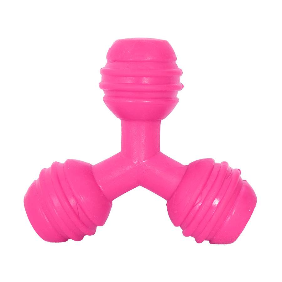 Brinquedo Furacão Pet Triângulo de Borracha Rosa para Cães