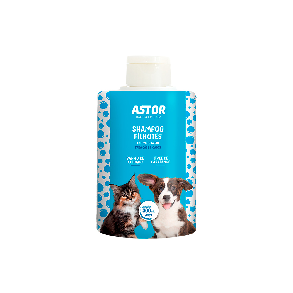 Shampoo Astor Filhotes para Cães e Gatos 300 ml