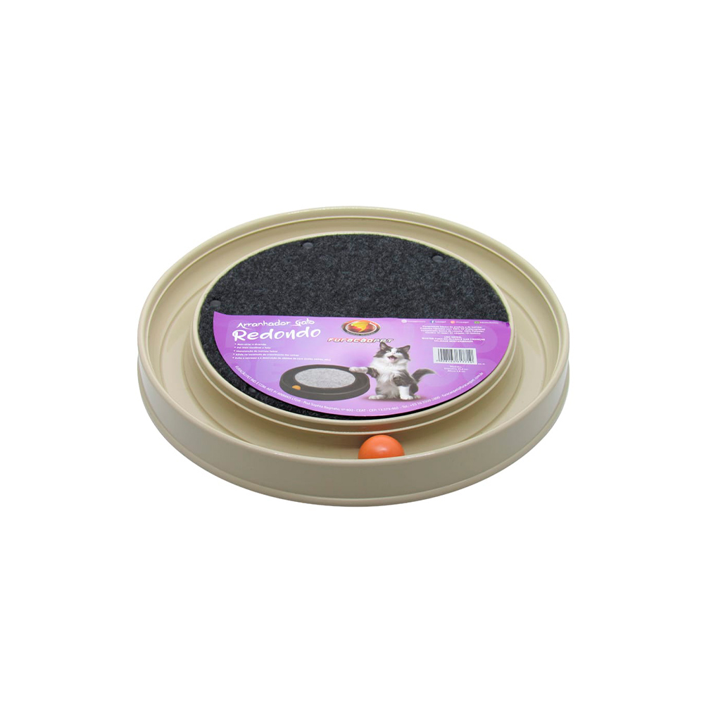 Arranhador Furacão Pet Redondo para Gatos Bege