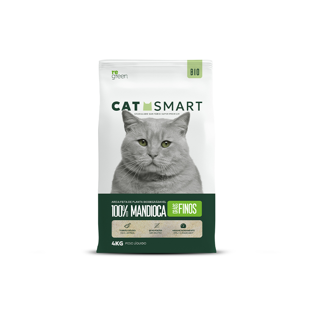 Areia Higiênica Cat Smart Grãos Finos para Gatos 4 kg