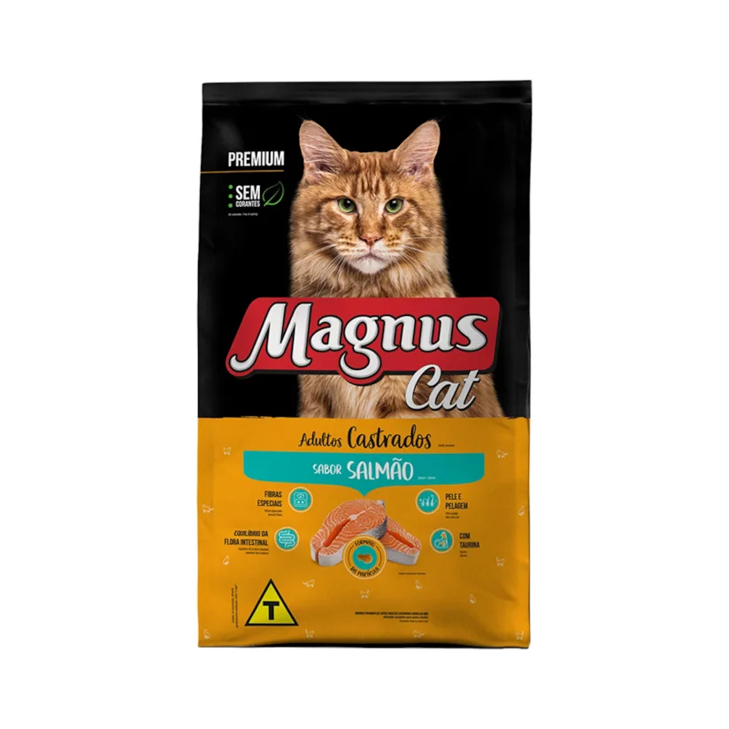 Ração Magnus Premium Gatos Adultos Castrados Salmão 1kg