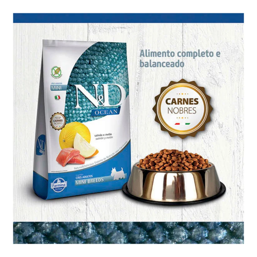 Ração N&D Ocean Cães Adulto Mini Salmão 2,5kg