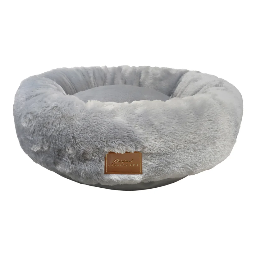 Cama para Cães e Gatos Nuvem Pelúcia Fabrica Pet Cinza P