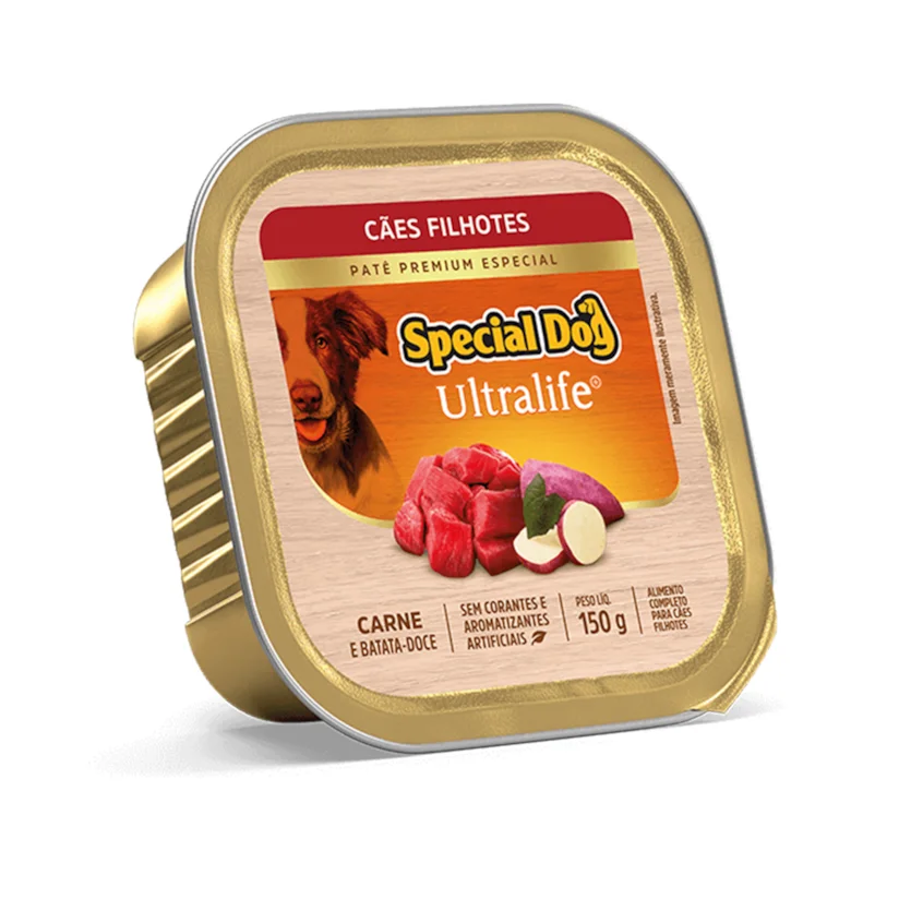 Ração Special Dog Pate Cães Filhotes Carne 150g